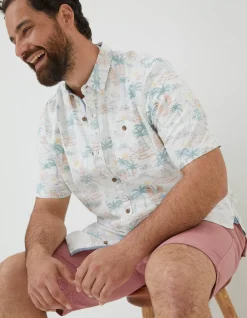 Men FatFace Shirts|Surf Print Shirt