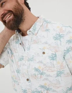 Men FatFace Shirts|Surf Print Shirt