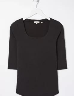 Women FatFace View All|Susie Square Neck Rib Top
