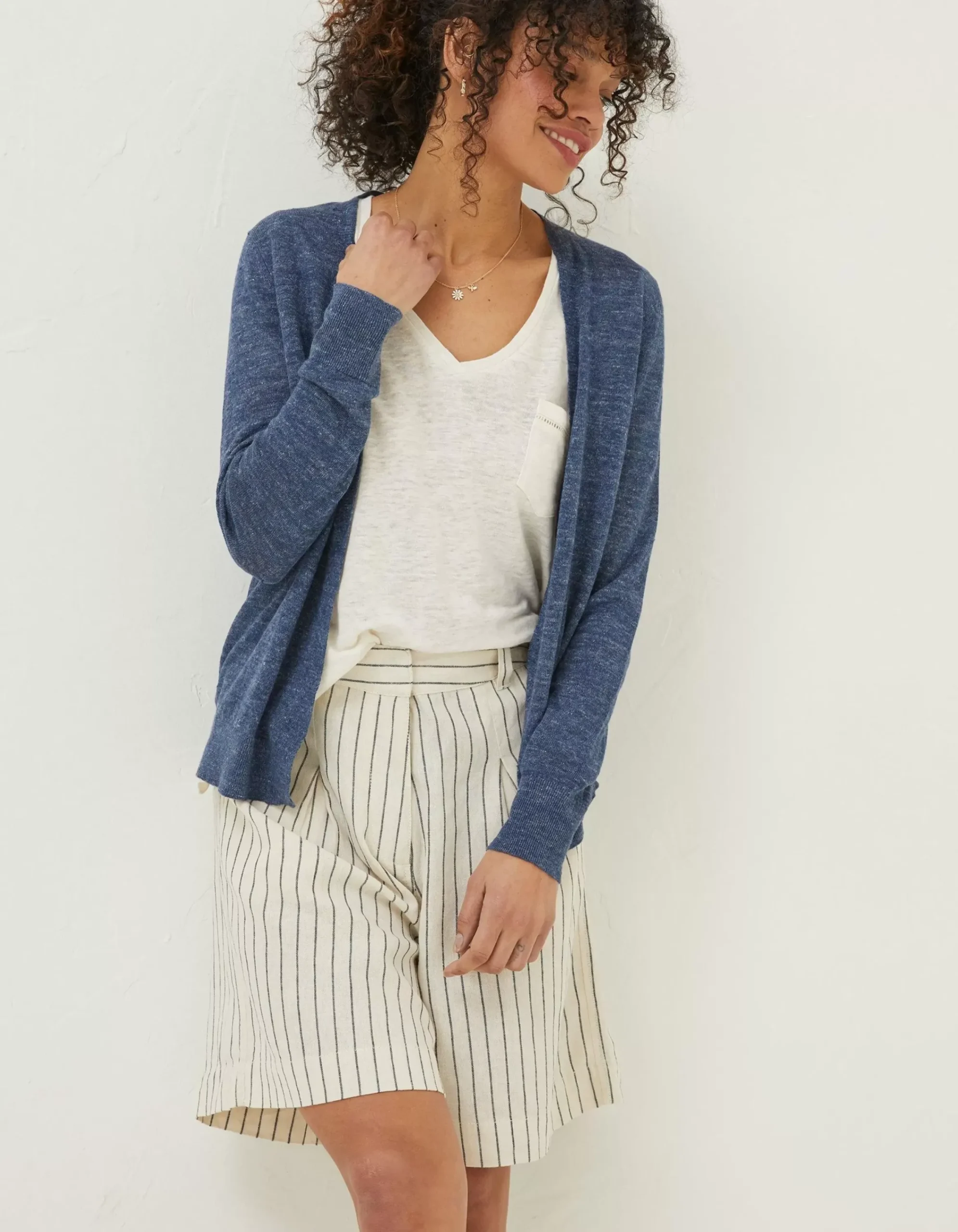 Women FatFace Knitwear|Suzannah Linen Cardigan