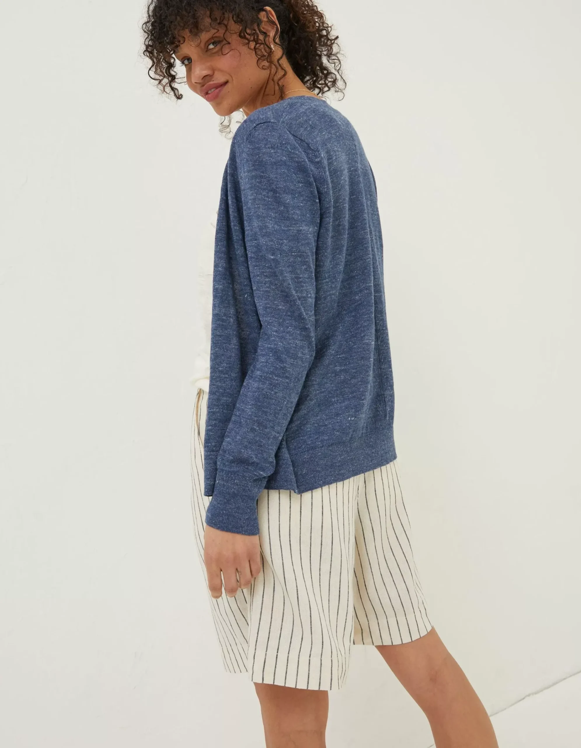 Women FatFace Knitwear|Suzannah Linen Cardigan