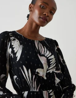 Women FatFace View All|Swallow Print Elaine Midi Dress