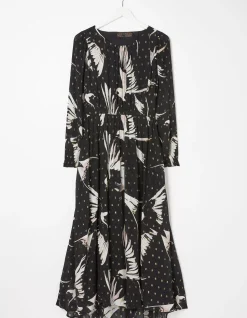 Women FatFace View All|Swallow Print Elaine Midi Dress