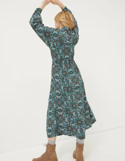 Women FatFace Dresses|Swinley Mirrored Midi Dress