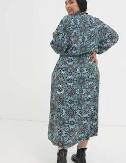 Women FatFace Dresses|Swinley Mirrored Midi Dress