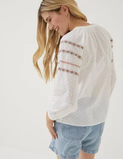 Women FatFace Shirts & Blouses|Tally Embroidered Blouse