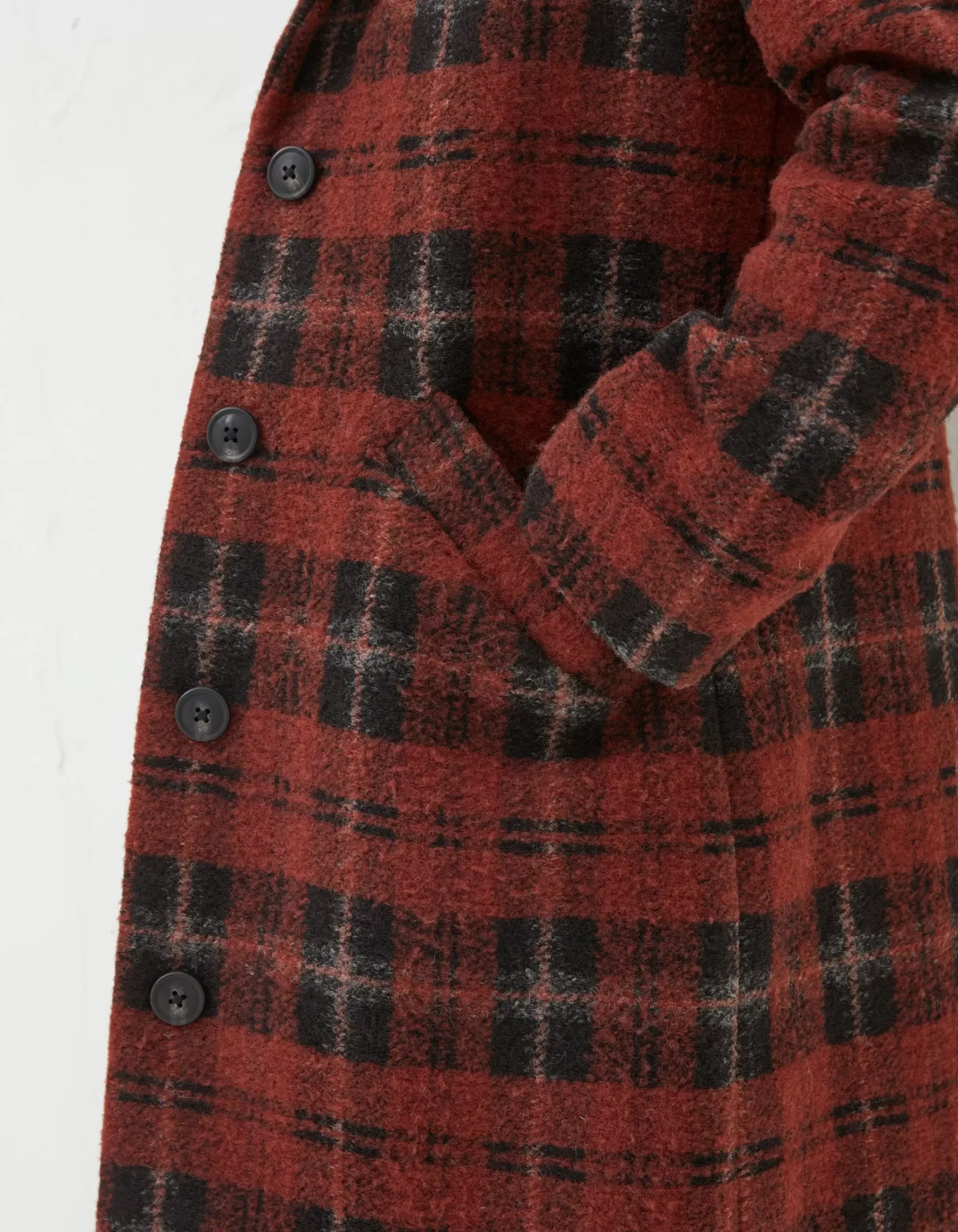 Women FatFace Coats & Jackets|Tanya Wool Blend Check Coat