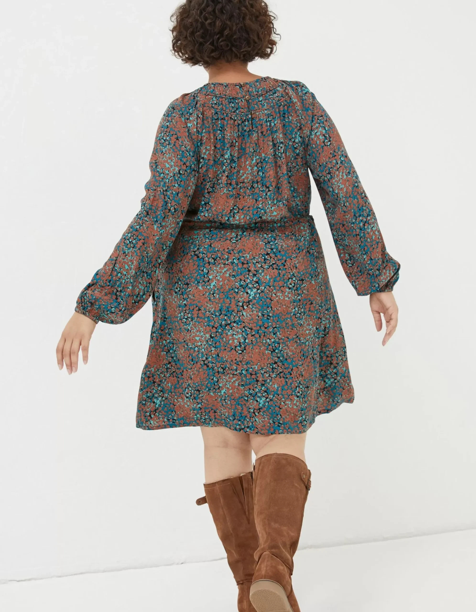 Women FatFace Dresses|Taylor Textured Spot Dress
