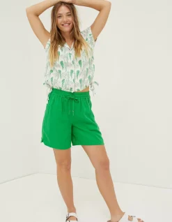 Women FatFace Shorts|Tenby Linen Short