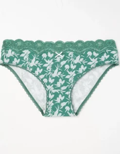 Women FatFace View All|Textured Leaves Mini Knickers