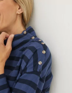 Women FatFace Sweatshirts & Hoodies|Thayer Funnel Stripe Sweatshirt