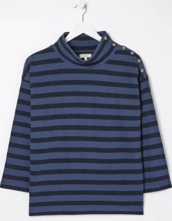 Women FatFace Sweatshirts & Hoodies|Thayer Funnel Stripe Sweatshirt