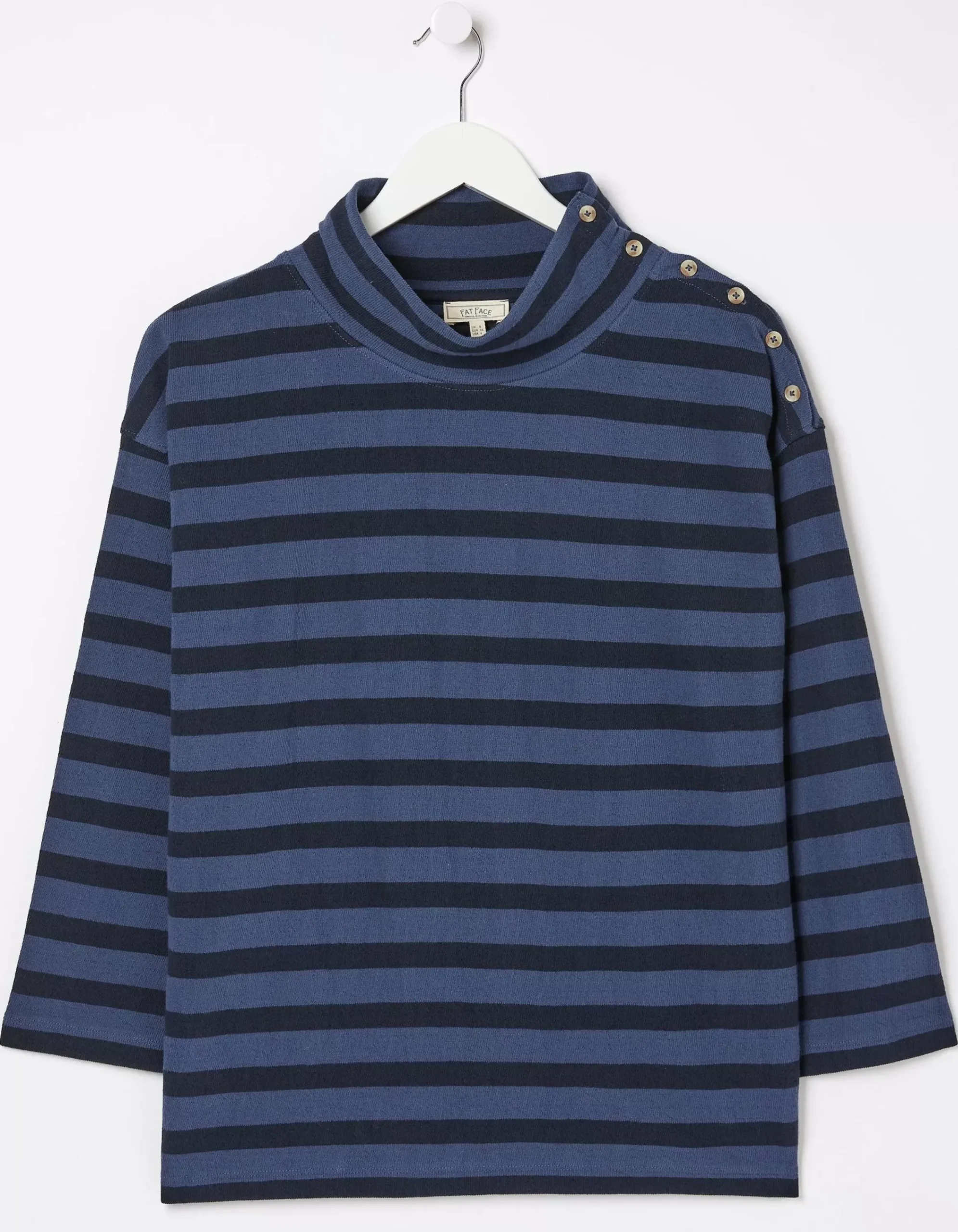 Women FatFace Sweatshirts & Hoodies|Thayer Funnel Stripe Sweatshirt