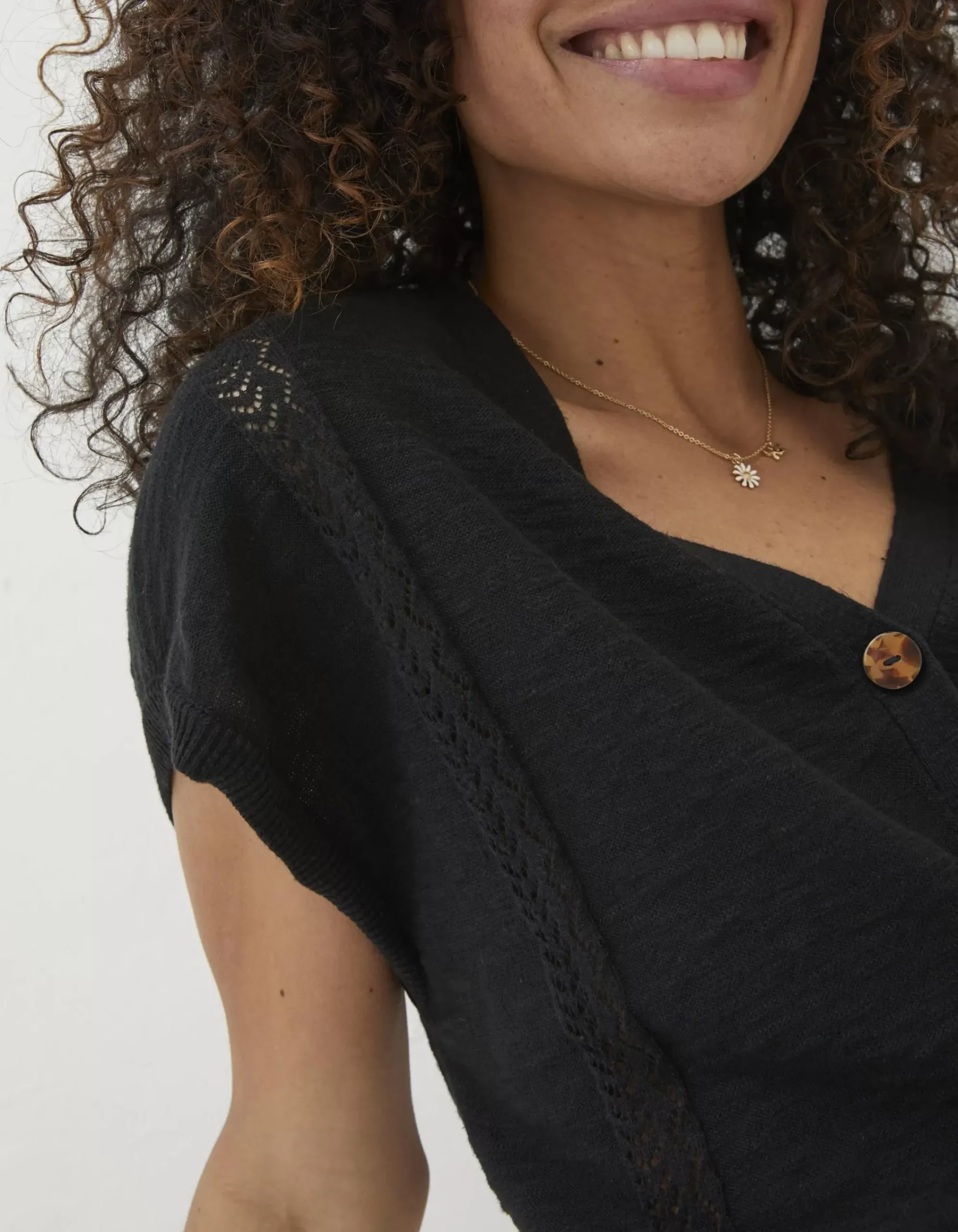 Women FatFace Knitwear|Thea Button Cardi