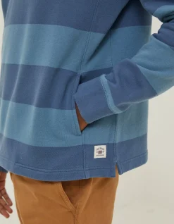 Men FatFace Sweatshirts & Hoodies|Thorpe Rugby Stripe Half Neck
