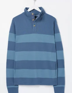 Men FatFace Sweatshirts & Hoodies|Thorpe Rugby Stripe Half Neck