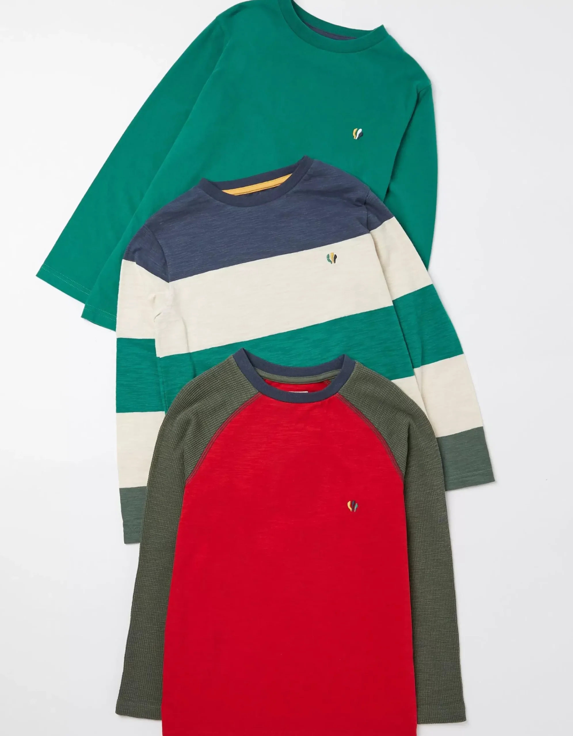 Boys FatFace View All|Three Pack Long Sleeve T-Shirts