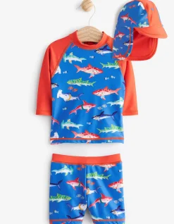 Baby FatFace View All|Three Piece Shark Swim Set