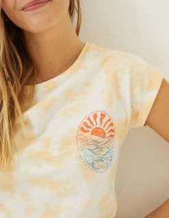 Women FatFace Tops & T-Shirts|Tie Dye Happiness T-Shirt