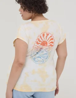 Women FatFace Tops & T-Shirts|Tie Dye Happiness T-Shirt