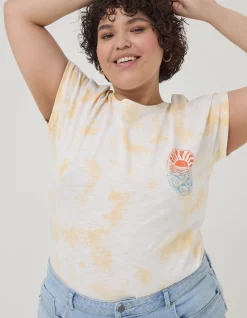 Women FatFace Tops & T-Shirts|Tie Dye Happiness T-Shirt