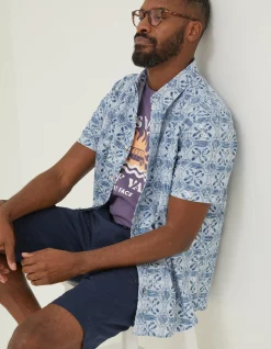 Men FatFace Shirts|Tile Print Shirt