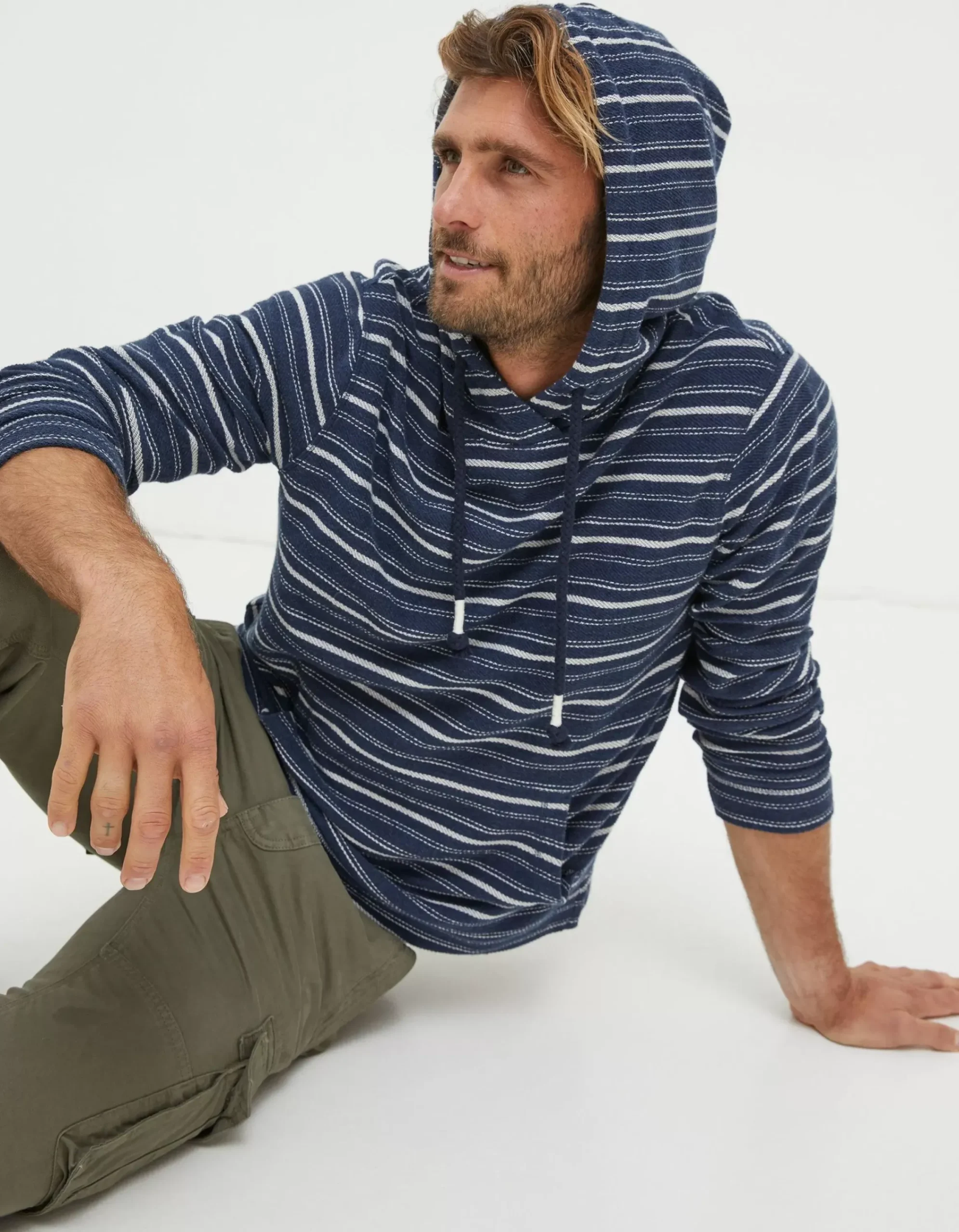 Men FatFace View All|Trescoe Fine Stripe Hoodie