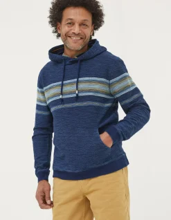 Men FatFace View All|Trescowe Indigo Stripe Hoodie