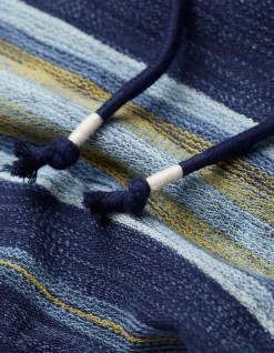 Men FatFace View All|Trescowe Indigo Stripe Hoodie