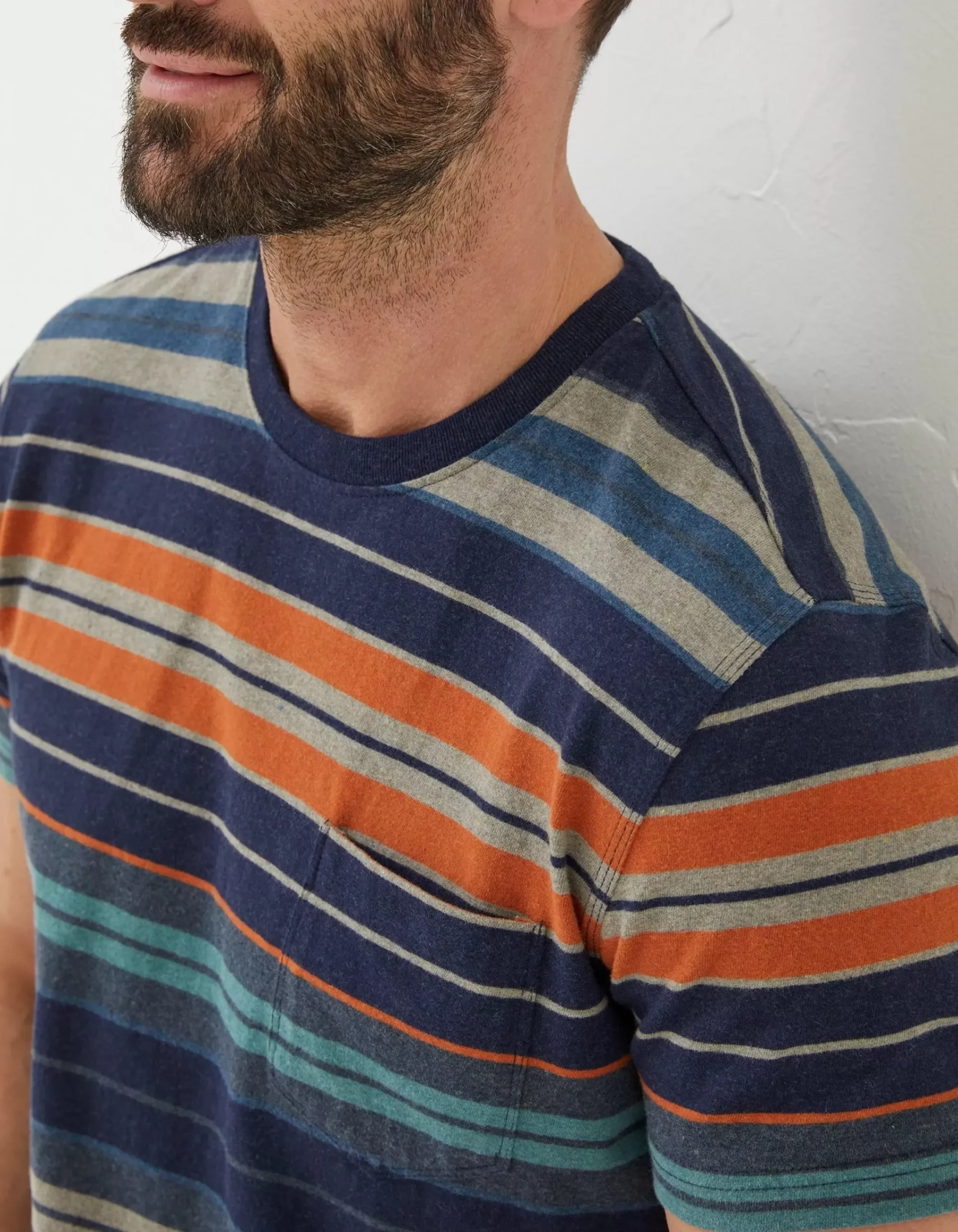 Men FatFace T-Shirts|Trescowe Stripe T-Shirt