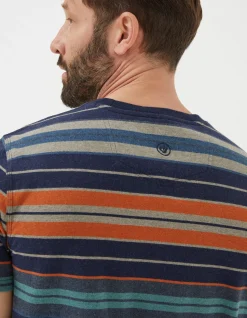Men FatFace T-Shirts|Trescowe Stripe T-Shirt