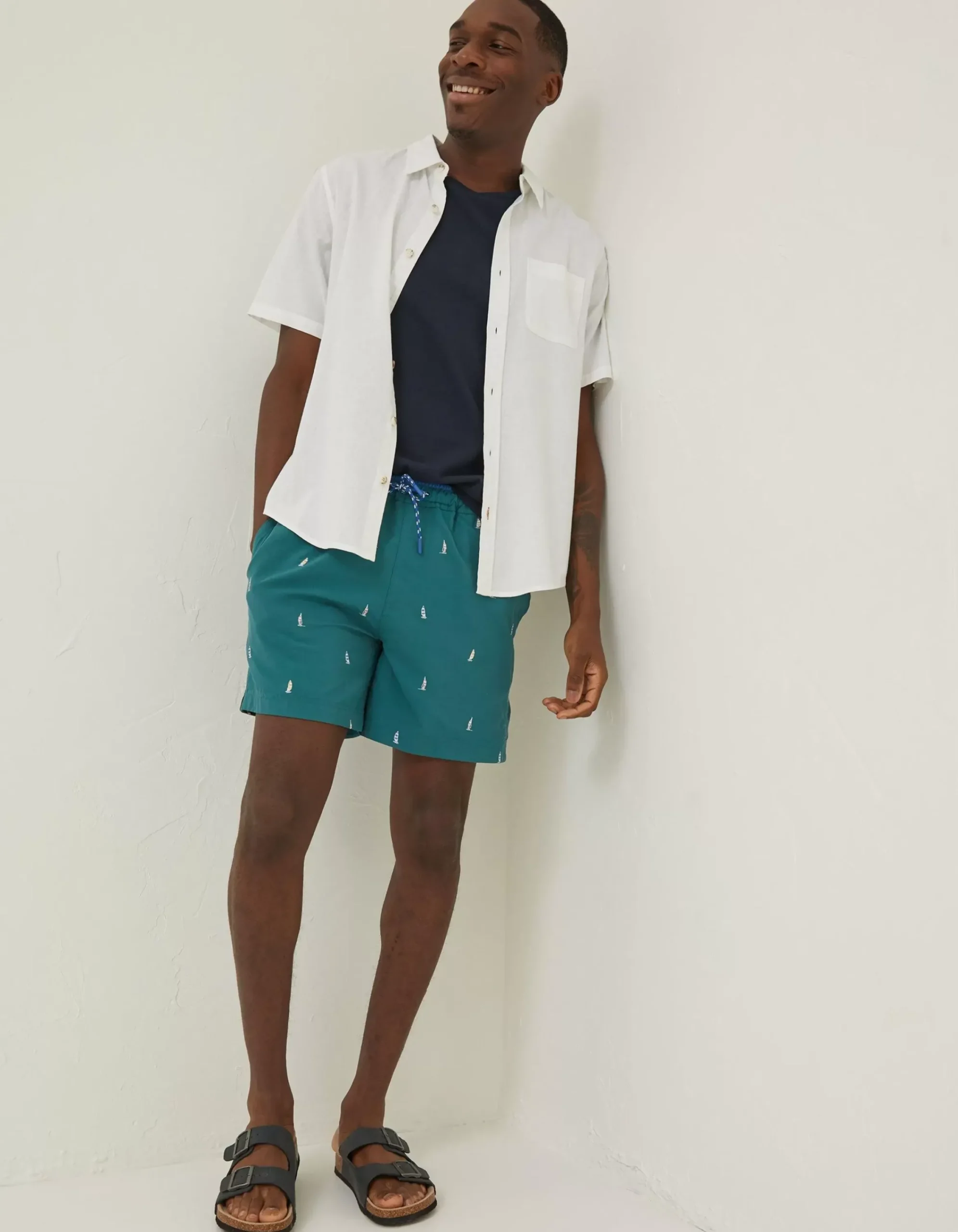 Men FatFace Swimwear|Trevose Boat Swim Shorts