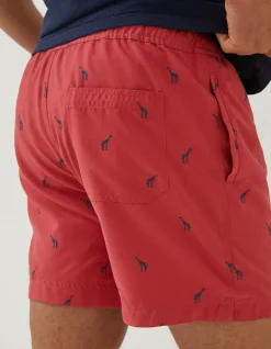 Men FatFace Swimwear|Trevose Giraffe Swim Shorts