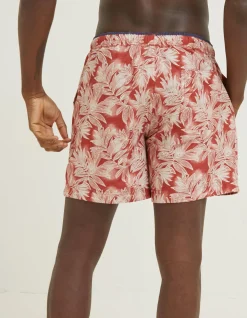 Men FatFace Swimwear|Trevose Leaf Print Swim Shorts