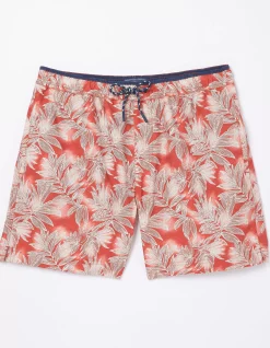 Men FatFace Swimwear|Trevose Leaf Print Swim Shorts