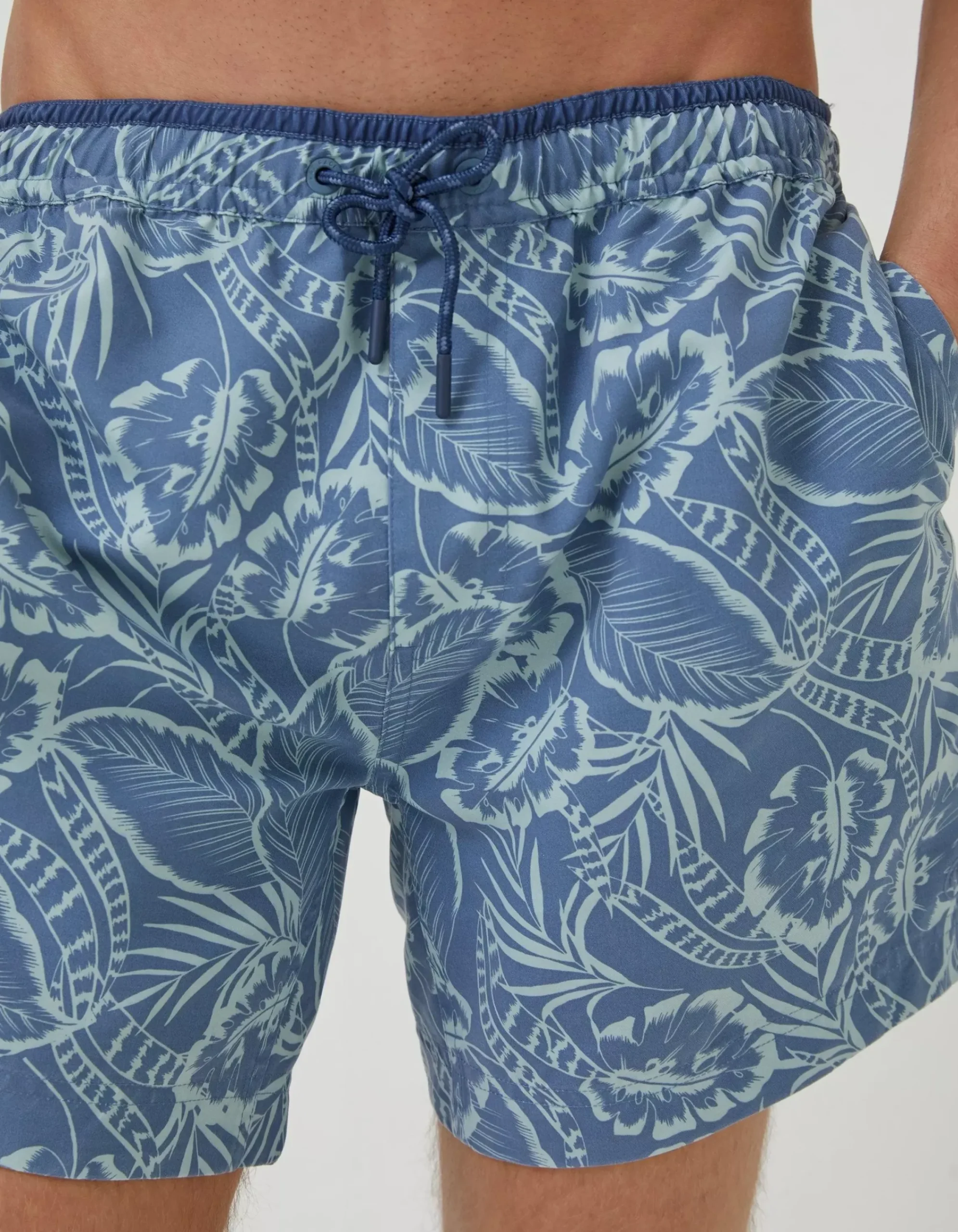 Men FatFace Swimwear|Trevose Palm Print Swim Shorts