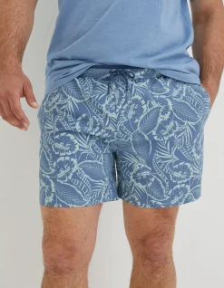 Men FatFace Swimwear|Trevose Palm Print Swim Shorts
