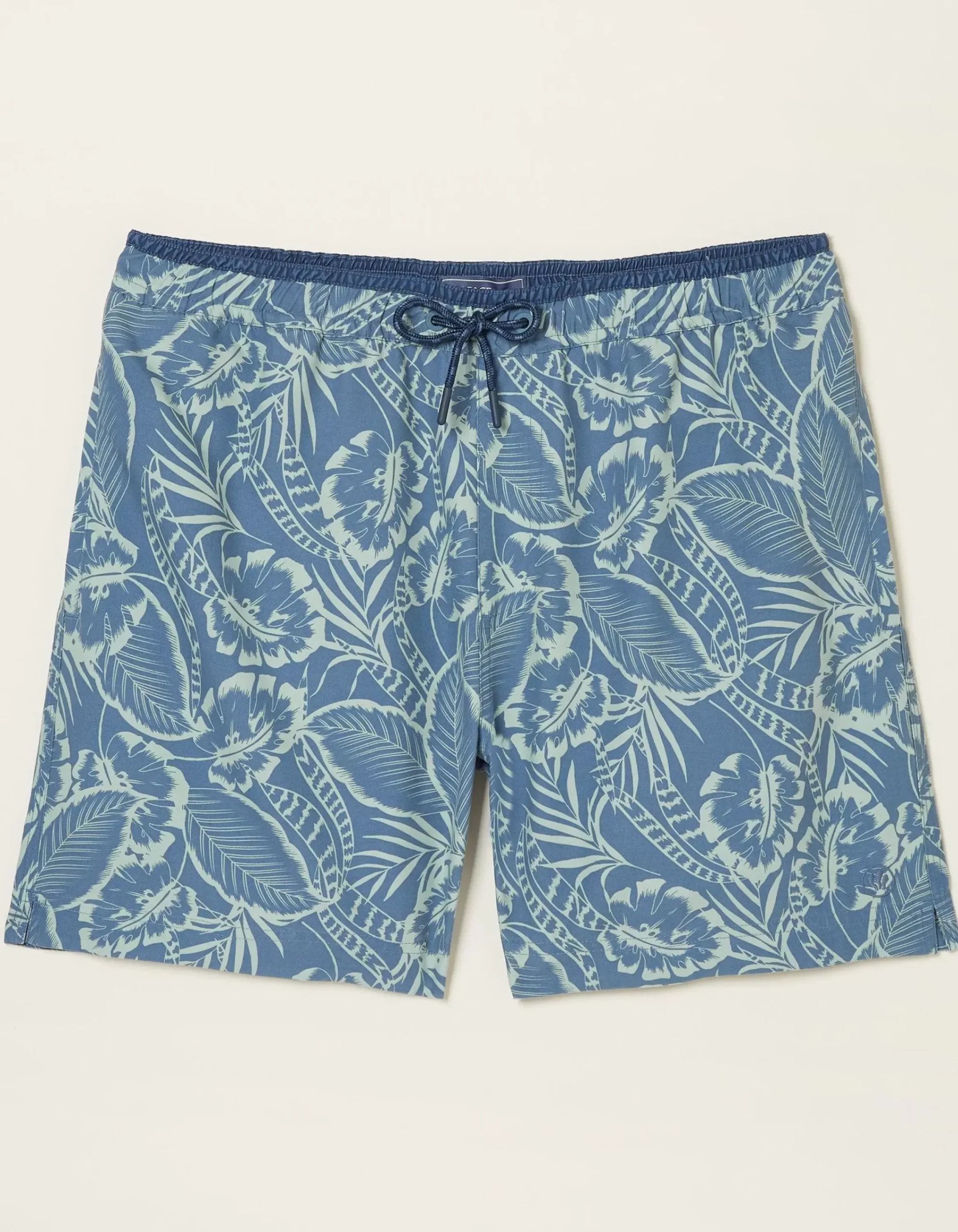 Men FatFace Swimwear|Trevose Palm Print Swim Shorts