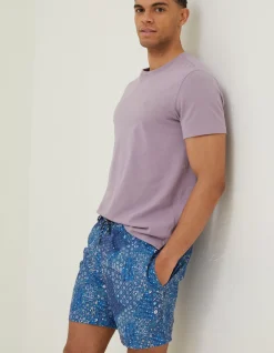 Men FatFace Swimwear|Trevose Patchwork Swim Shorts