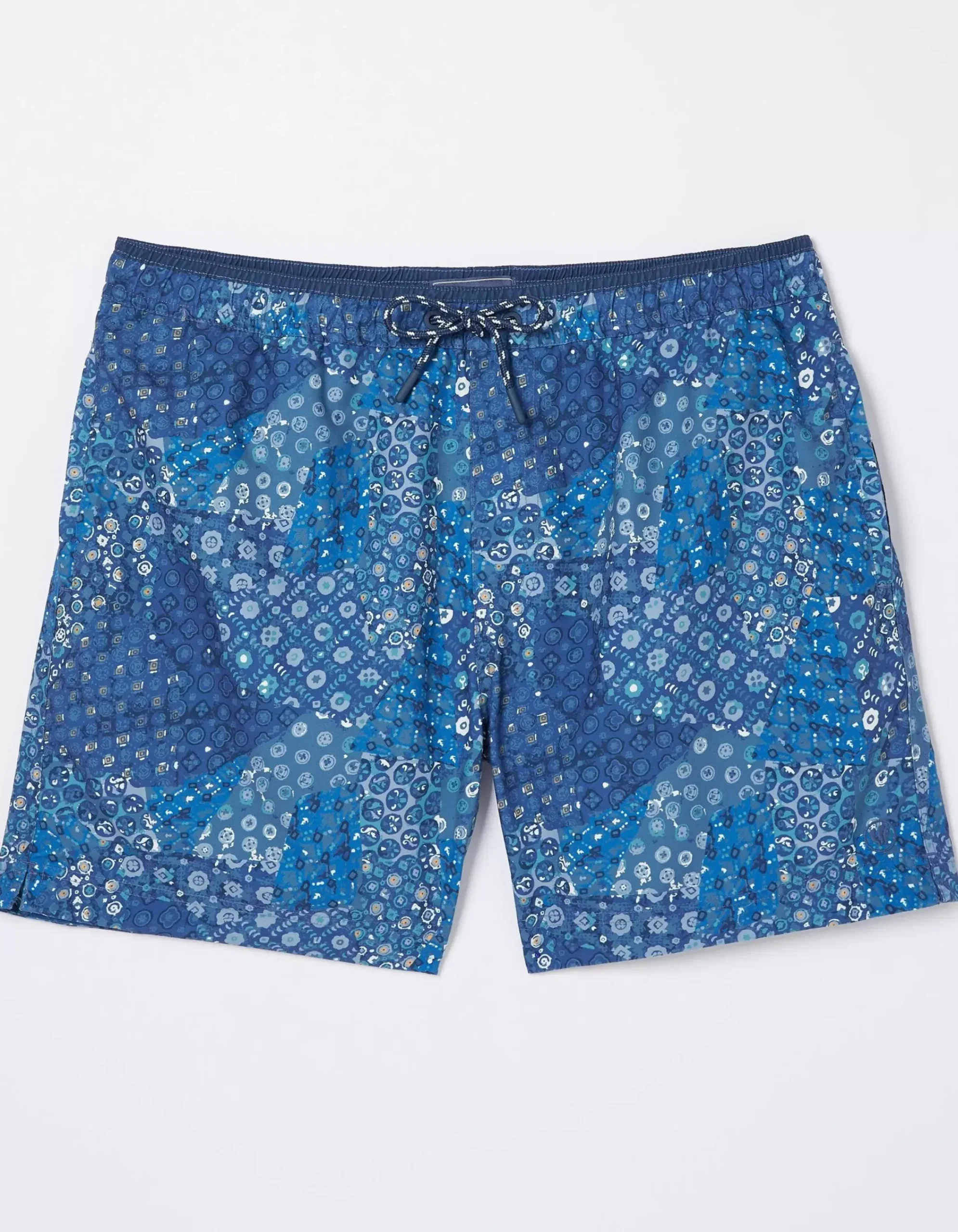 Men FatFace Swimwear|Trevose Patchwork Swim Shorts