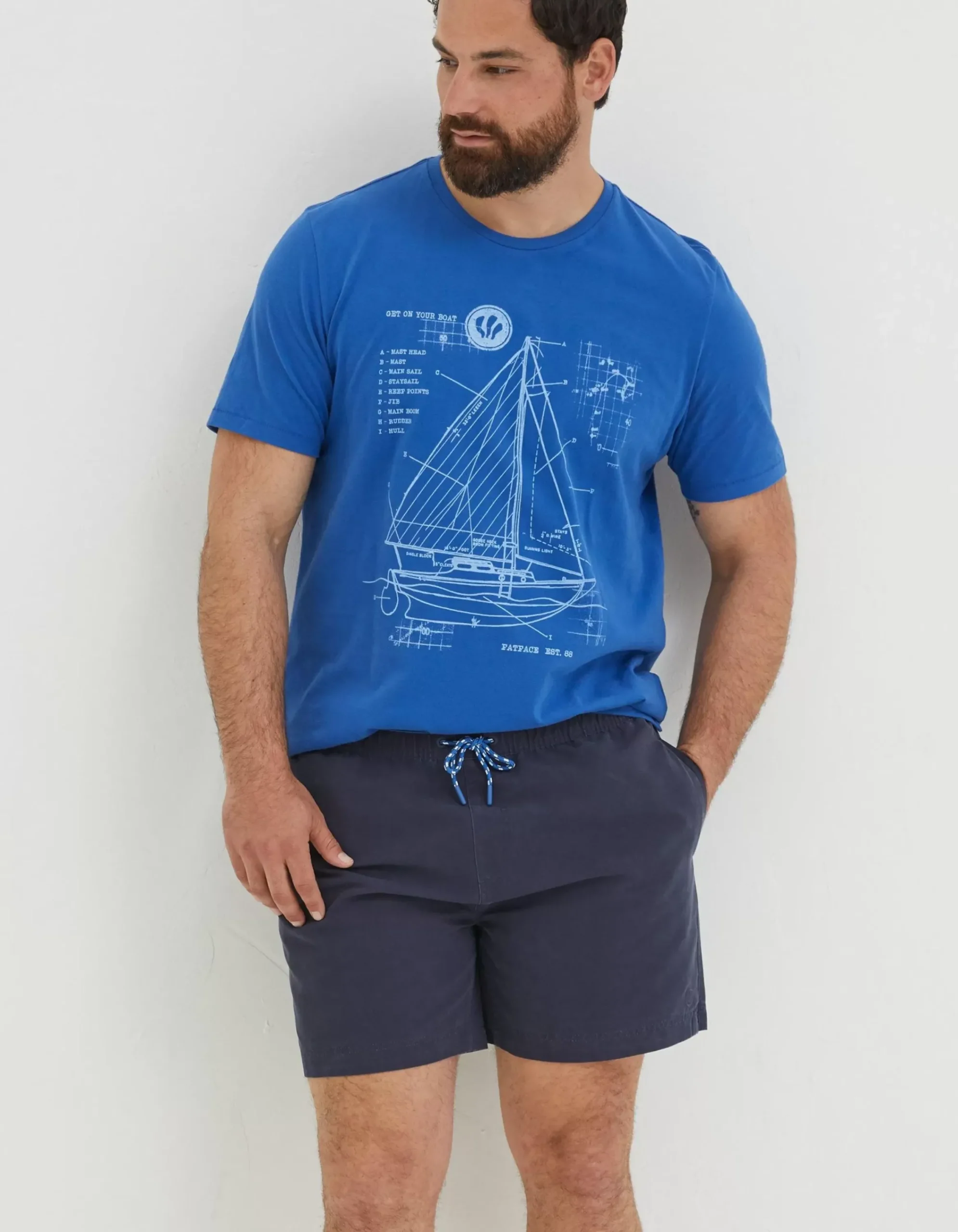 Men FatFace Swimwear|Trevose Plain Swim Shorts