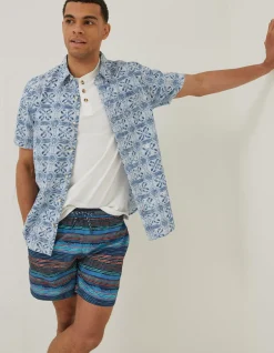 Men FatFace Swimwear|Trevose Scribble Swim Shorts