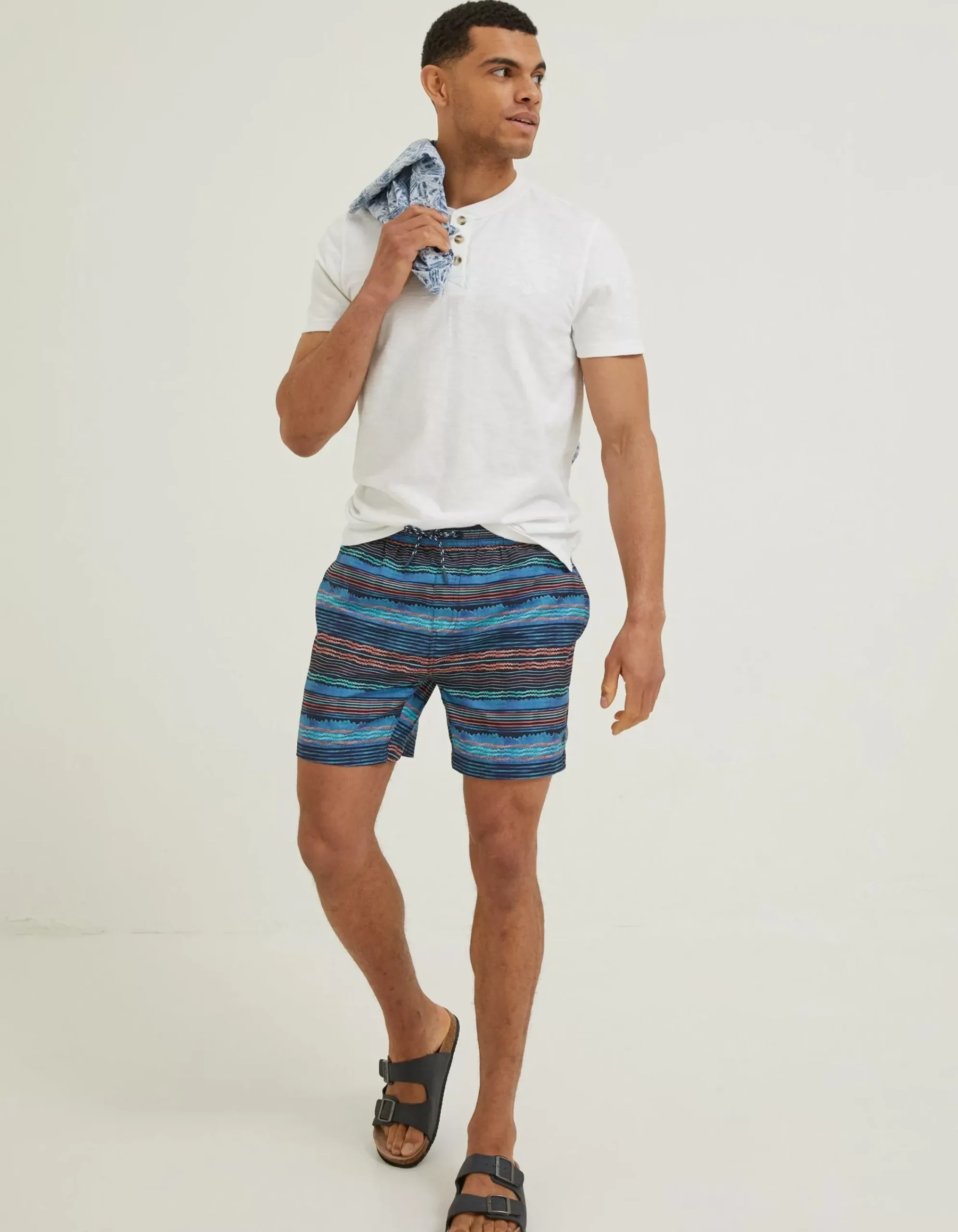 Men FatFace Swimwear|Trevose Scribble Swim Shorts