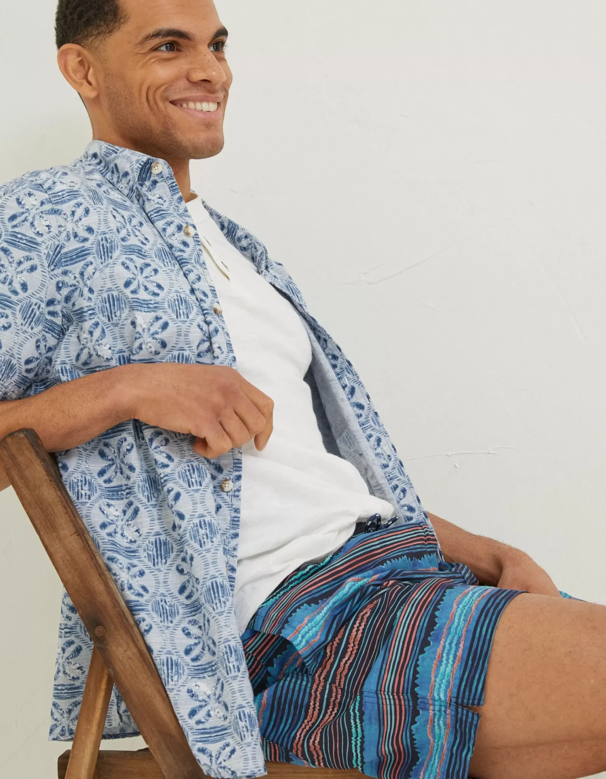 Men FatFace Swimwear|Trevose Scribble Swim Shorts