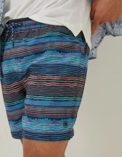 Men FatFace Swimwear|Trevose Scribble Swim Shorts