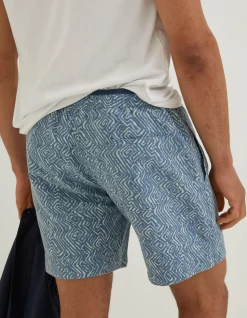 Men FatFace Swimwear|Trevose Tile Print Swim Shorts