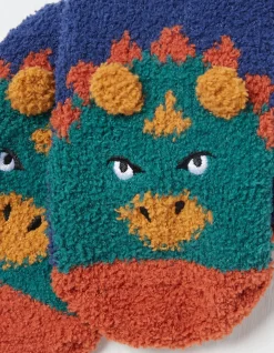 Kids FatFace View All|Triceratops Fluffy Socks