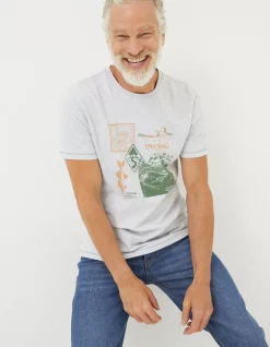 Men FatFace T-Shirts|Trip Notes Printed T-Shirt