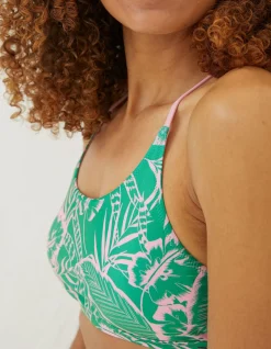 Women FatFace Beachwear & Swimwear|Tropical Leaves Bikini Top