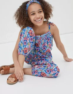 Girls FatFace View All|Tropical Print Jumpsuit